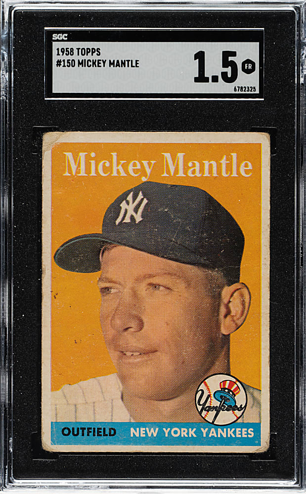 1958 Topps #150 Mickey Mantle SGC FAIR 1.5