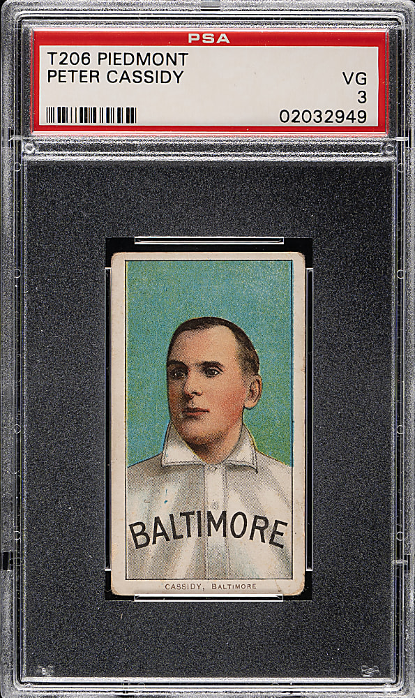 1909-1911 T206 White Border Peter Cassidy PSA VG 3