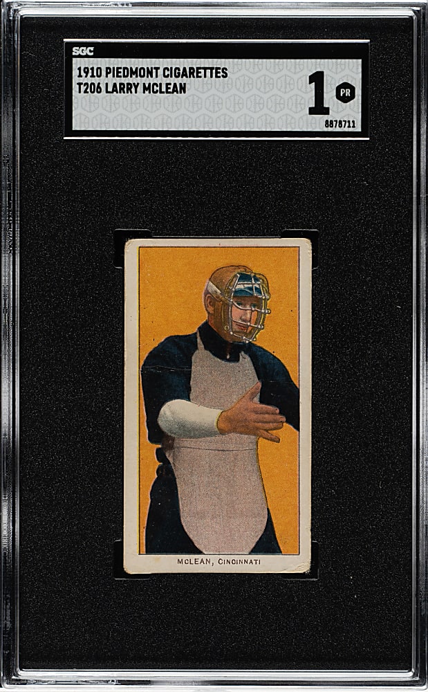 1909-1911 T206 White Border Larry McLean SGC POOR 1