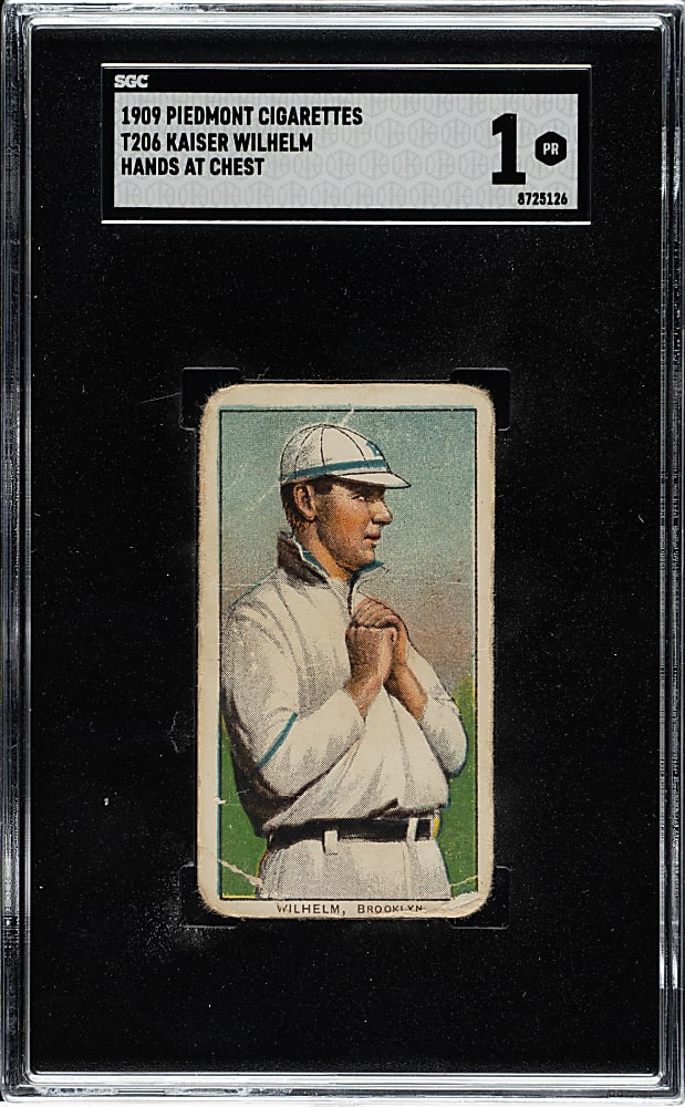 1909-1911 T206 White Border Kaiser Wilhelm Hands At Chest SGC POOR 1