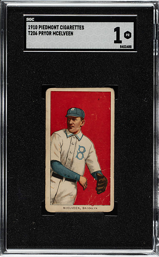 1909-1911 T206 White Border Pryor McElveen SGC POOR 1