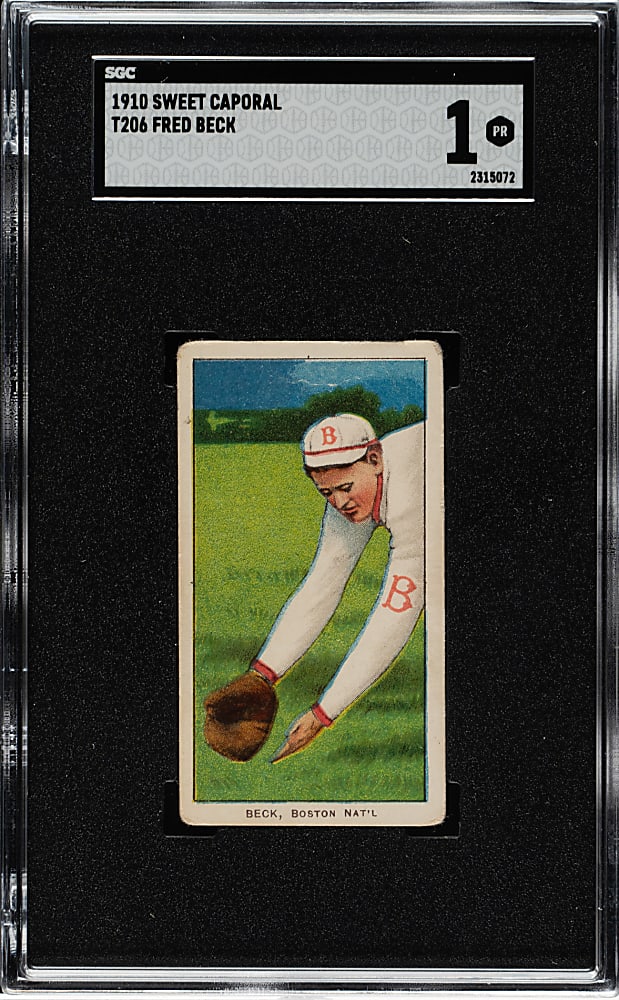 1909-1911 T206 White Border Fred Beck SGC POOR 1