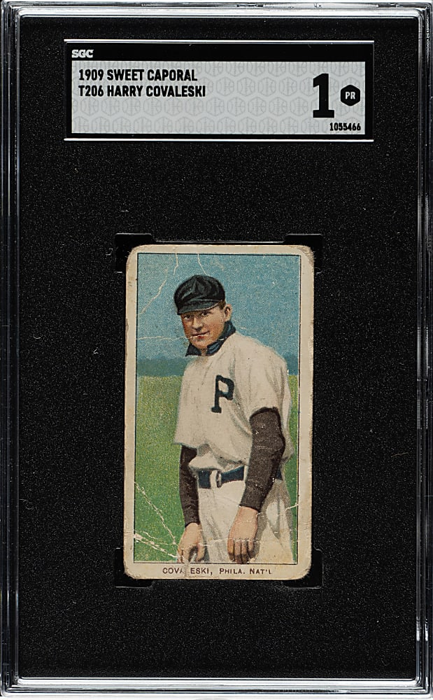1909-1911 T206 White Border Harry Covaleski SGC POOR 1
