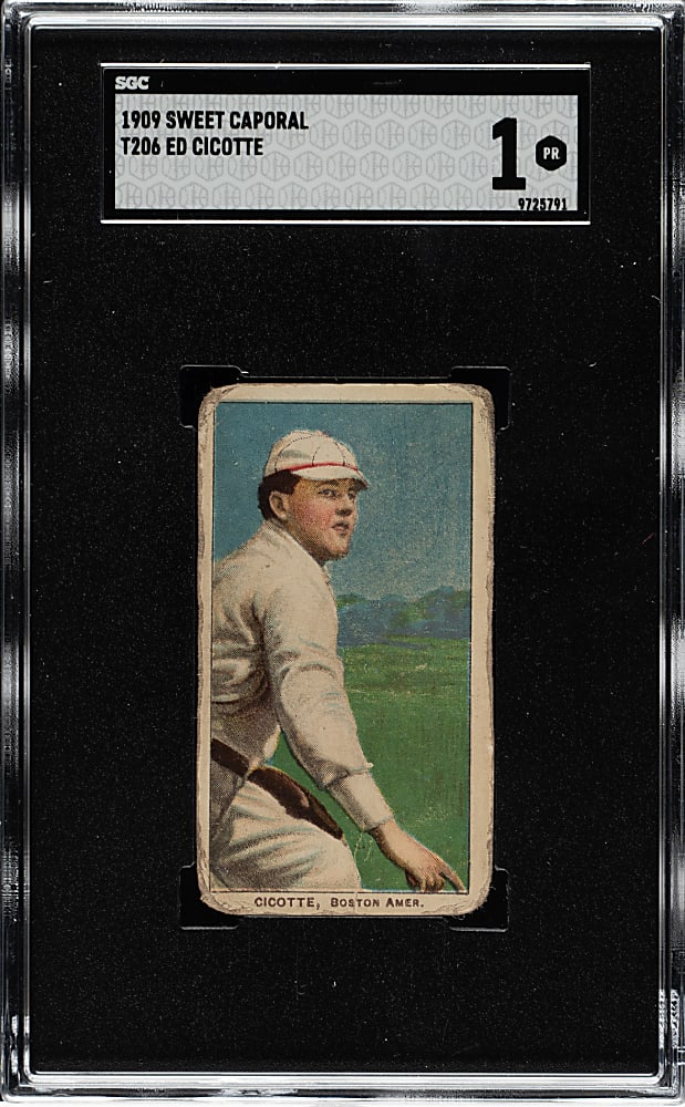 1909-1911 T206 White Border Ed Cicotte SGC POOR 1