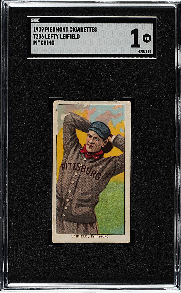 1909-1911 T206 White Border Lefty Leifield Pitching SGC POOR 1