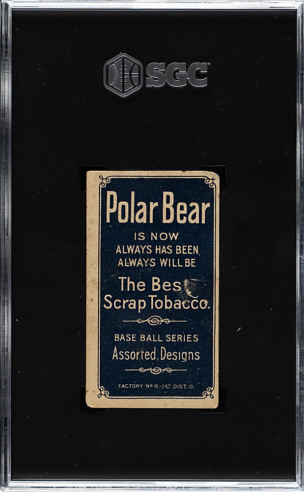 1909-1911 T206 White Border Jimmy Slagle SGC POOR 1 - Polar Bear Back