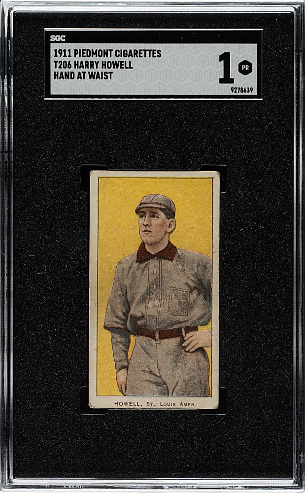 1909-1911 T206 White Border Harry Howell Hands at Waist SGC POOR 1