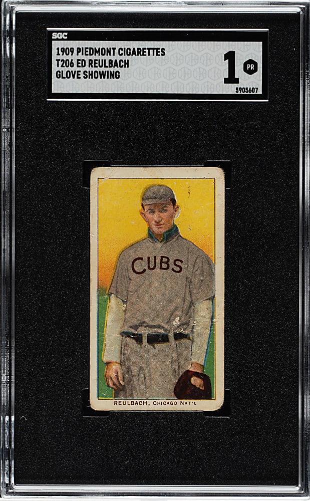 1909-1911 T206 White Border Ed Reulbach Glove Showing SGC POOR 1
