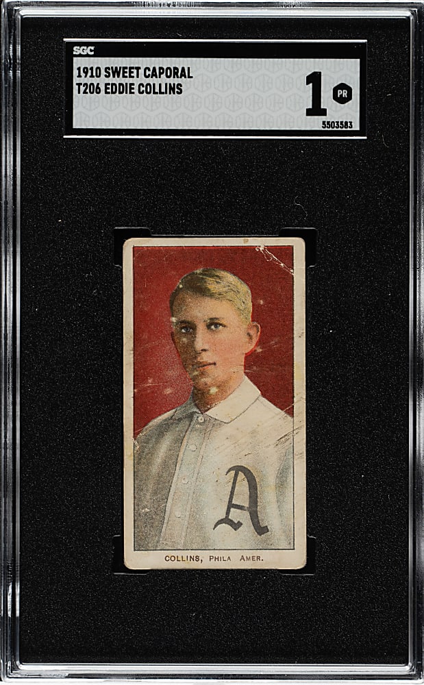 1909-1911 T206 White Border Eddie Collins SGC POOR 1