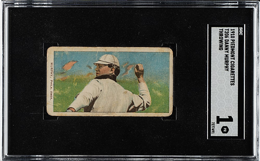 1909-1911 T206 White Border Danny Murphy Throwing SGC POOR 1