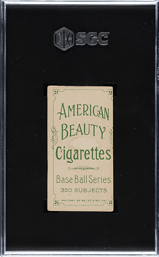 1909-1911 T206 White Border George Moriarty SGC POOR 1 - American Beauty 350 Back