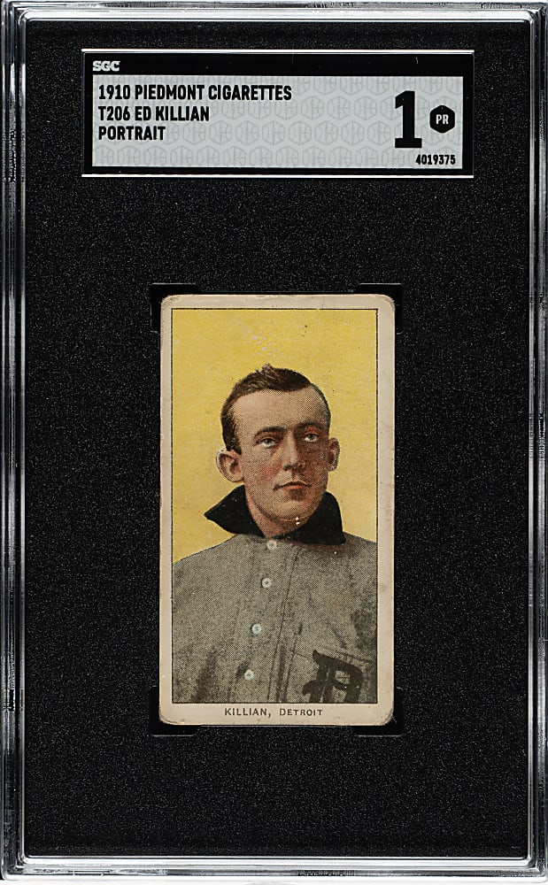 1909-1911 T206 White Border Ed Killian Portrait SGC POOR 1