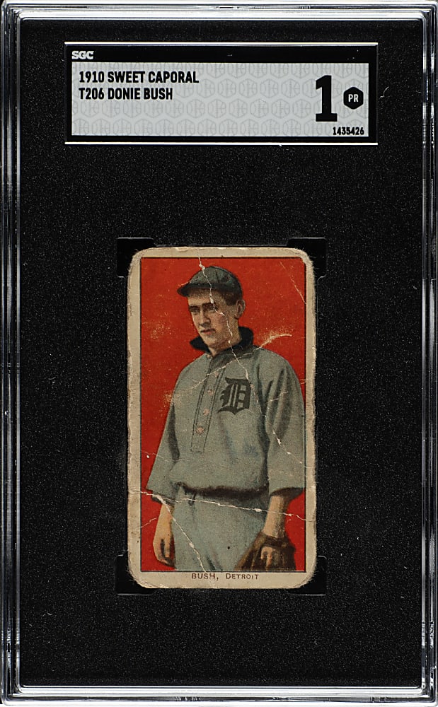 1909-1911 T206 White Border Donie Bush SGC POOR 1