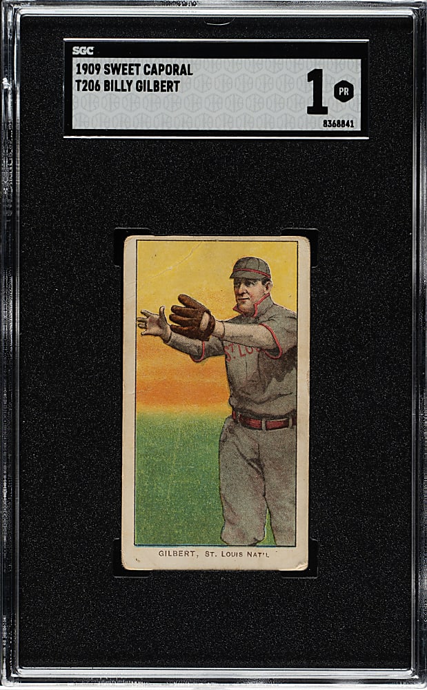 1909-1911 T206 White Border Billy Gilbert SGC POOR 1