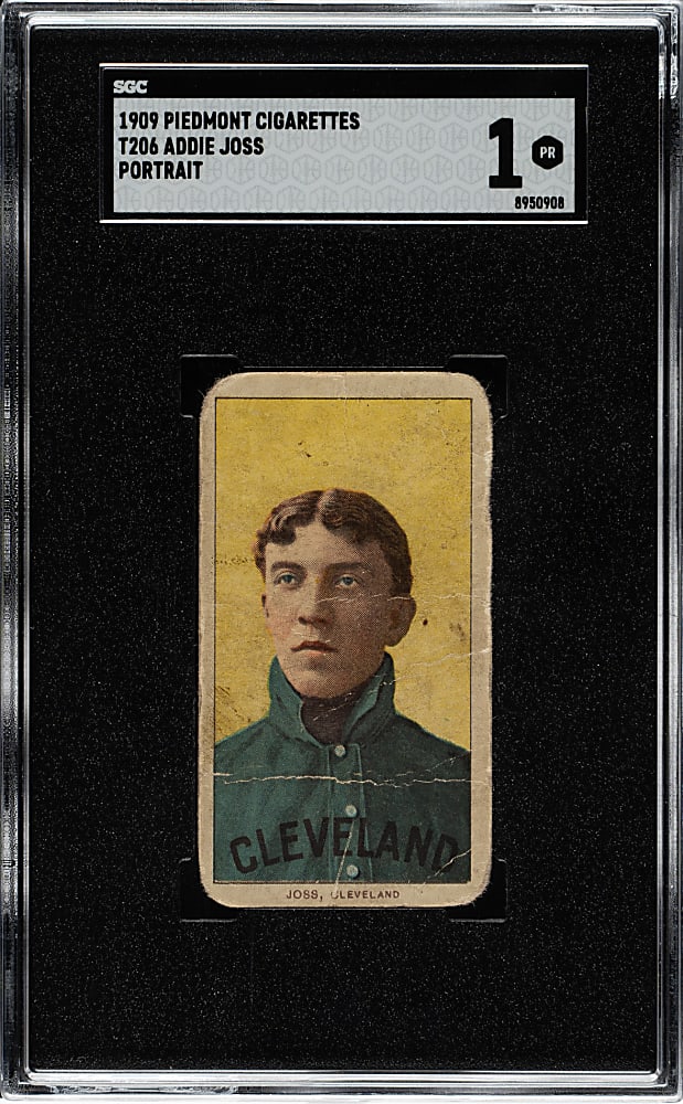 1909-1911 T206 White Border Addie Joss Portrait SGC POOR 1