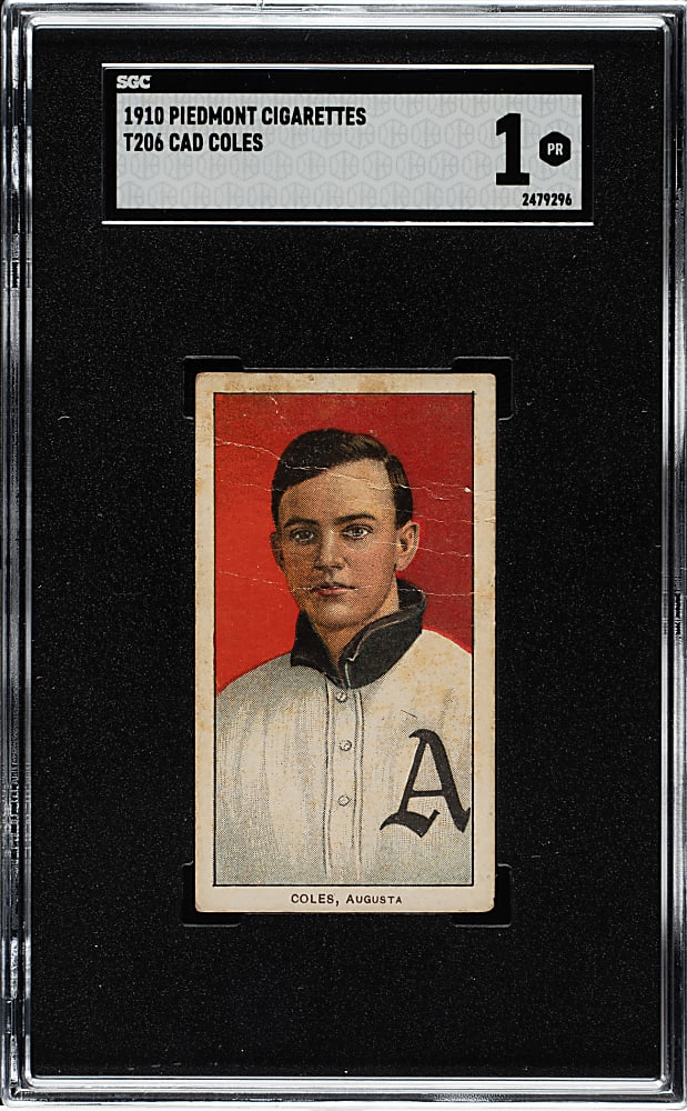 1909-1911 T206 White Border Cad Coles Southern Leaguer SGC POOR 1