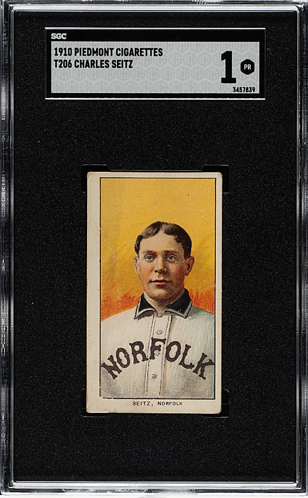 1909-1911 T206 White Border Charles Seitz Southern Leaguer SGC POOR 1