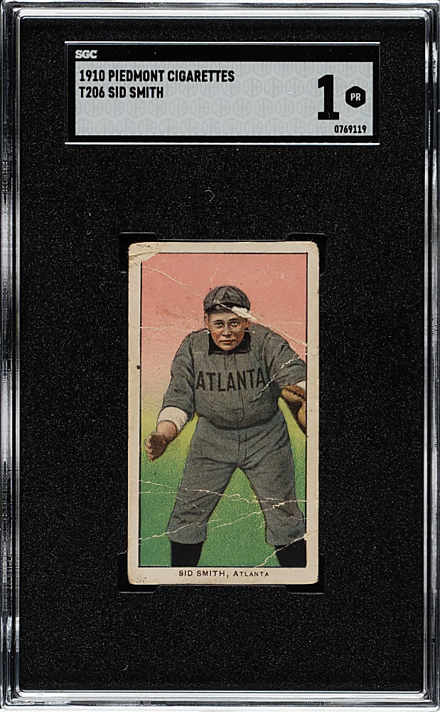 1909-1911 T206 White Border Sid Smith Southern Leaguer SGC POOR 1