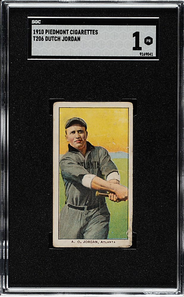 1909-1911 T206 White Border Dutch Jordan Southern Leaguer SGC POOR 1