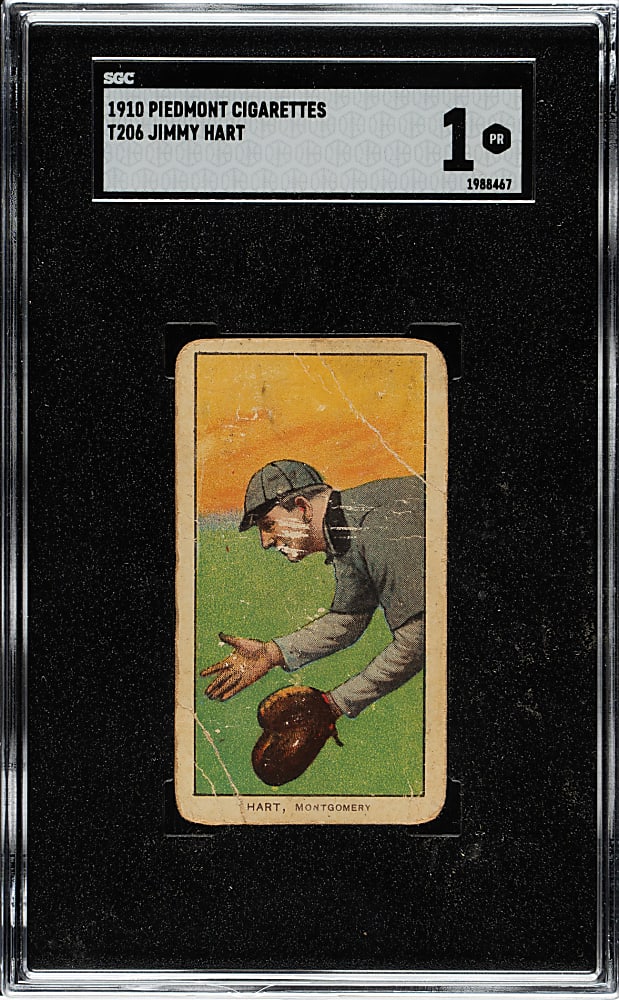 1909-1911 T206 White Border Jimmy Hart Southern Leaguer SGC POOR 1