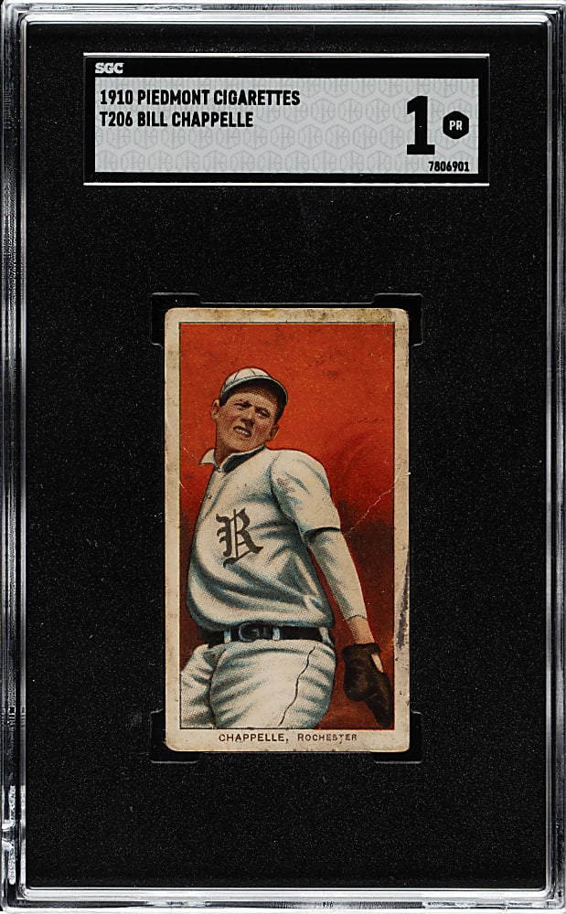 1909-1911 T206 White Border Bill Chappelle SGC POOR 1