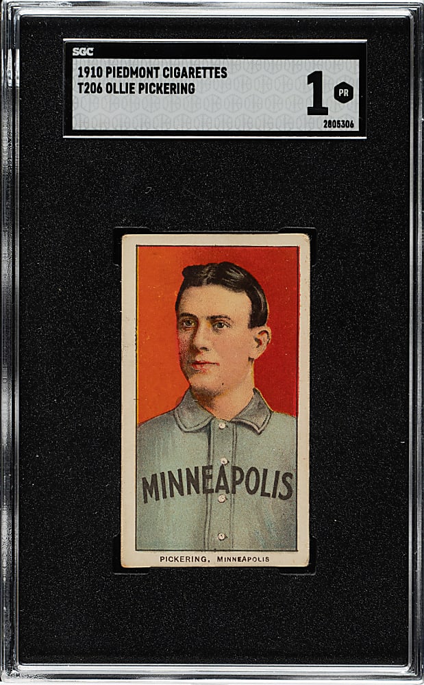 1909-1911 T206 White Border Ollie Pickering SGC POOR 1