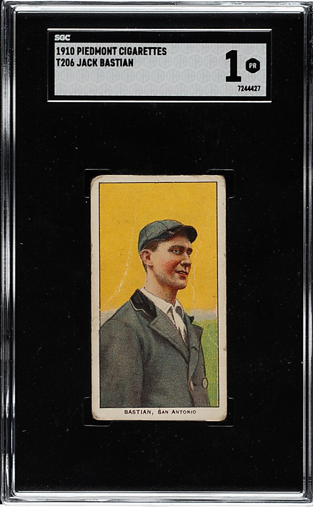 1909-1911 T206 White Border Jack Bastian Southern Leaguer SGC POOR 1