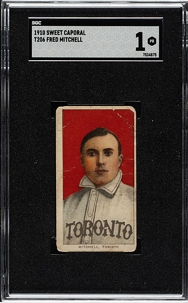 1909-1911 T206 White Border Fred Mitchell SGC POOR 1