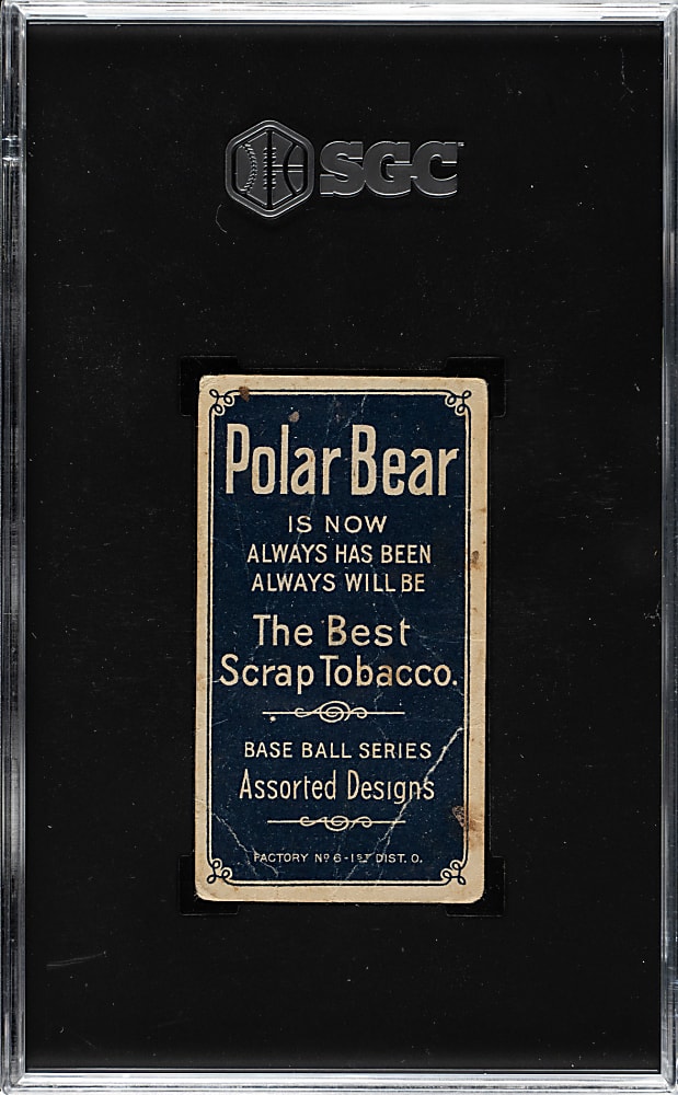 1909-1911 T206 White Border Heinie Smith SGC POOR 1 - Polar Bear Back