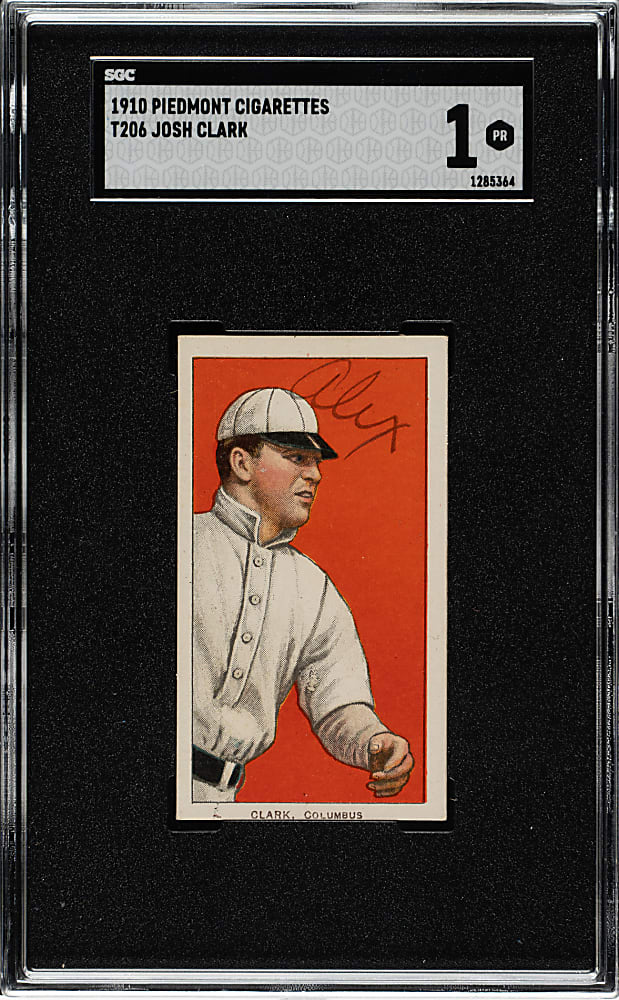 1909-1911 T206 White Border Josh Clark SGC POOR 1
