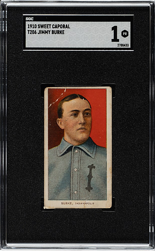 1909-1911 T206 White Border Jimmy Burke SGC POOR 1