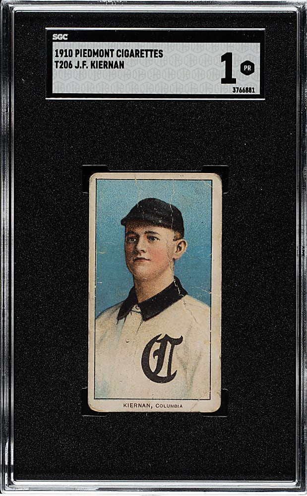 1909-1911 T206 White Border J. F. Kiernan Southern Leaguer SGC POOR 1