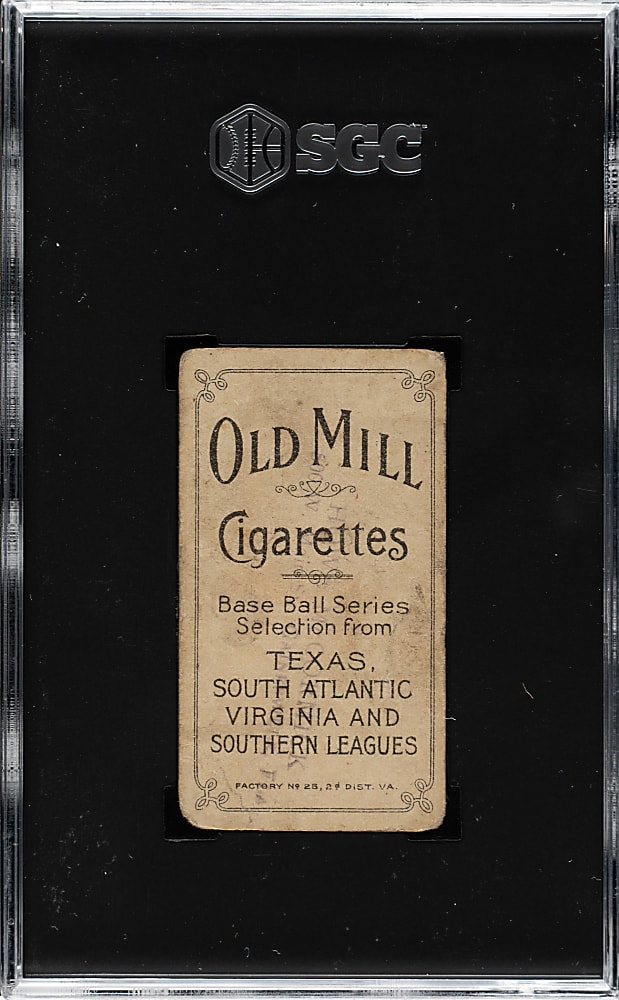 1909-1911 T206 White Border George Paige Southern Leaguer SGC POOR 1 - Old Mill Back