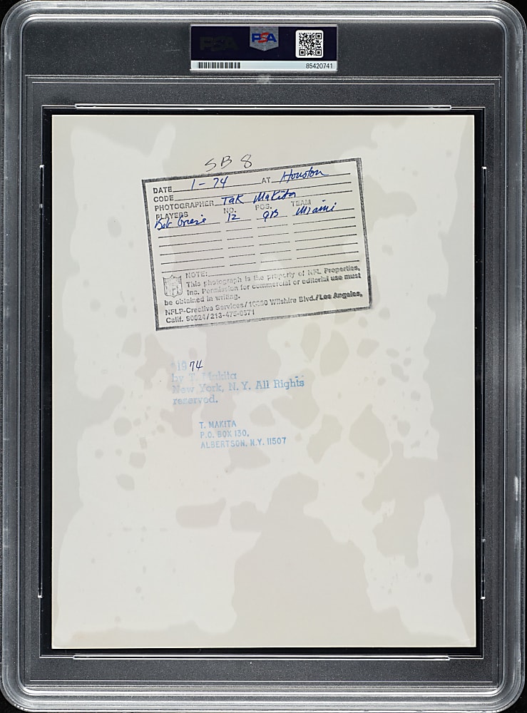 Circa 1974 Bob Griese Signed Original Photograph PSA/DNA Type I