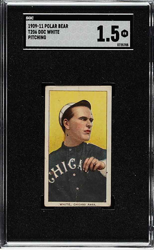 1909-1911 T206 White Border Doc White Pitching SGC FAIR 1.5 - Polar Bear Back