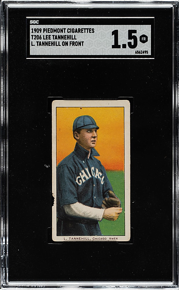 1909-1911 T206 White Border Lee Tannehill (L. Tannehill on Front) SGC FAIR 1.5