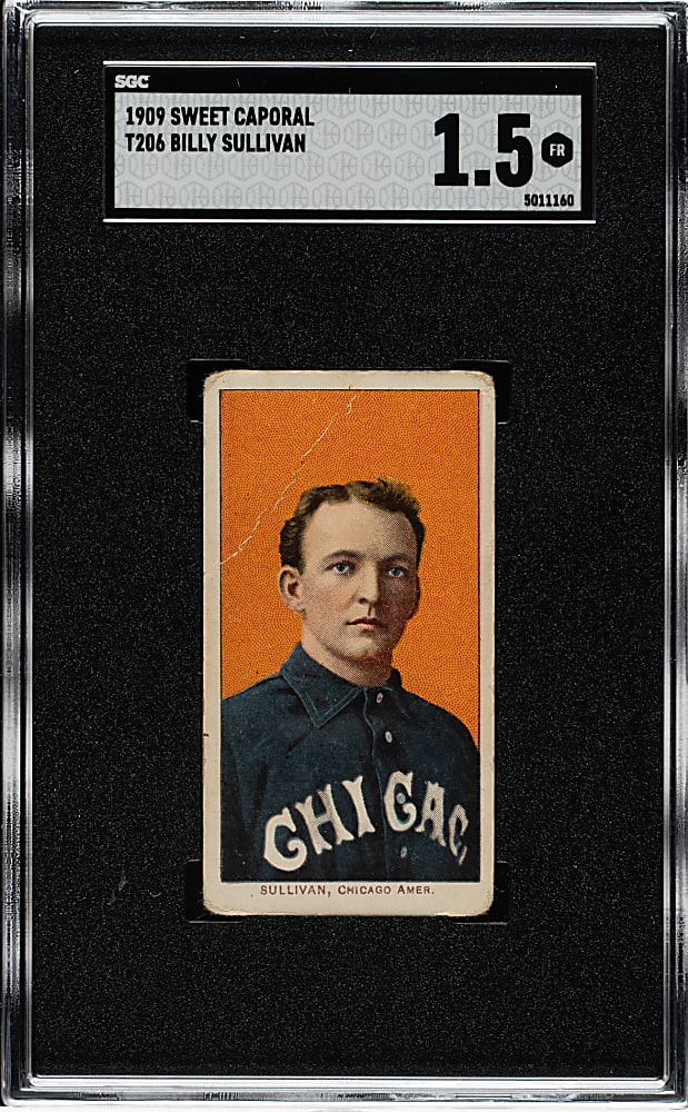 1909-1911 T206 White Border Billy Sullivan SGC FAIR 1.5