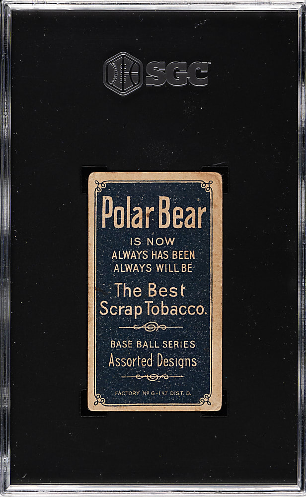 1909-1911 T206 White Border Rube Manning Pitching SGC FAIR 1.5 - Polar Bear Back