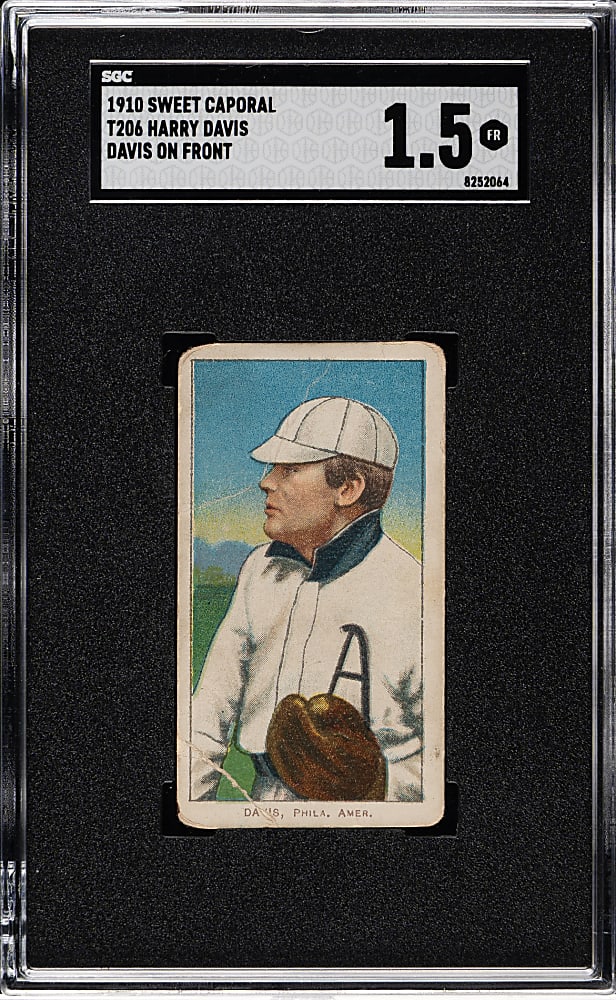 1909-1911 T206 White Border Harry Davis (Davis on Front) SGC FAIR 1.5