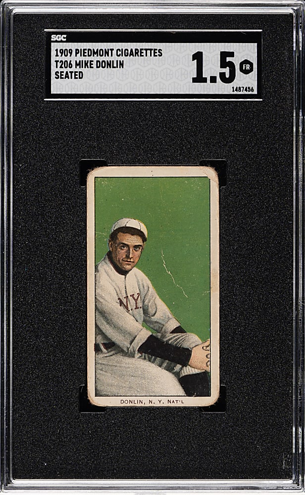 1909-1911 T206 White Border Mike Donlin Seated SGC FAIR 1.5