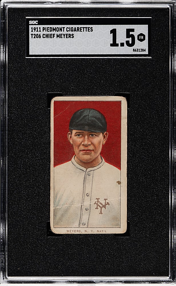 1909-1911 T206 White Border Chief Meyers SGC FAIR 1.5