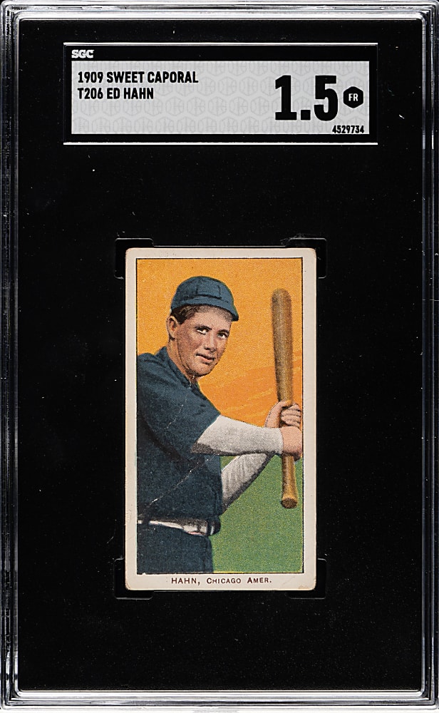1909-1911 T206 White Border Ed Hahn SGC FAIR 1.5