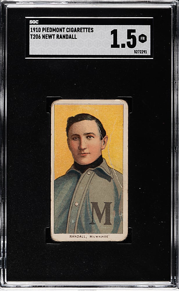 1909-1911 T206 White Border Newt Randall SGC FAIR 1.5