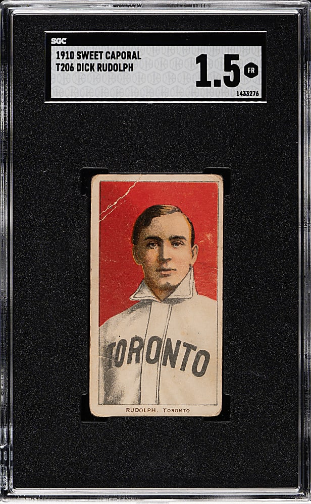 1909-1911 T206 White Border Dick Rudolph SGC FAIR 1.5
