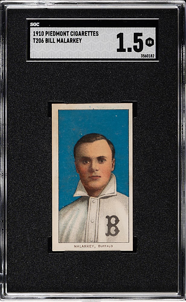 1909-1911 T206 White Border Bill Malarkey SGC FAIR 1.5