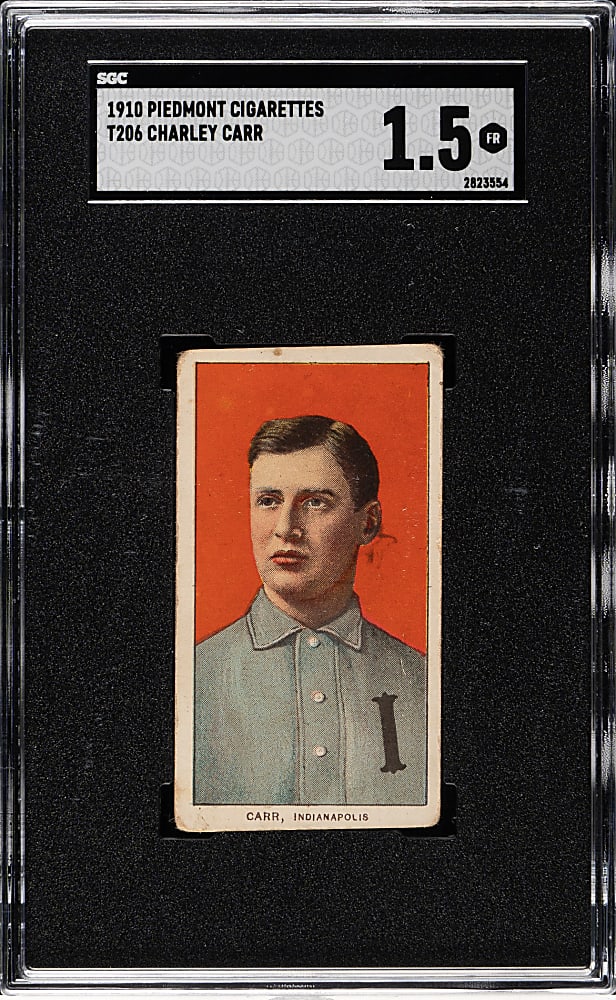 1909-1911 T206 White Border Charley Carr SGC FAIR 1.5