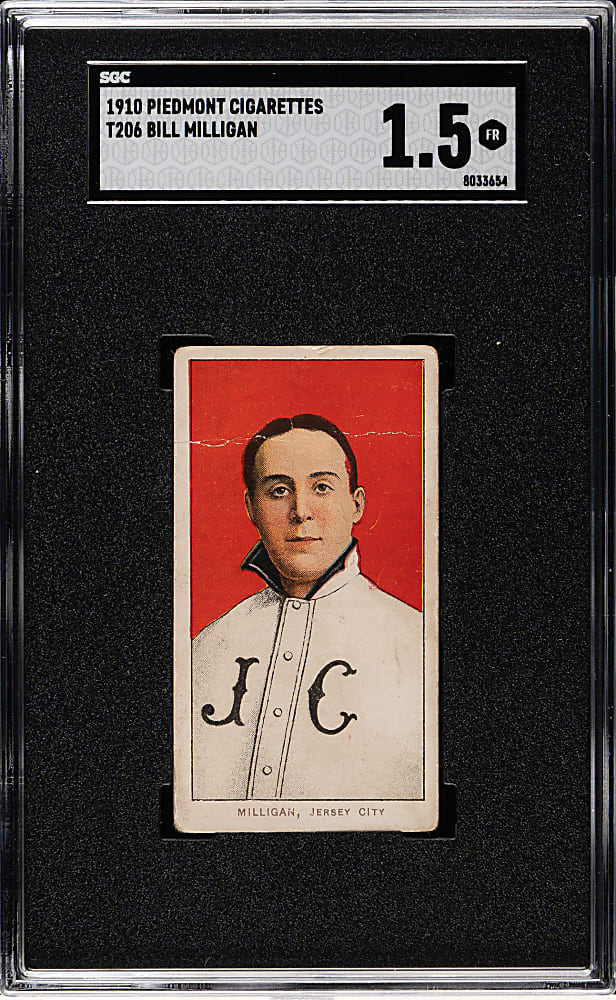 1909-1911 T206 White Border Bill Milligan SGC FAIR 1.5