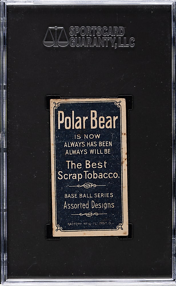 1909-1911 T206 White Border George McQuillan with Bat SGC FAIR 1.5 - Polar Bear Back