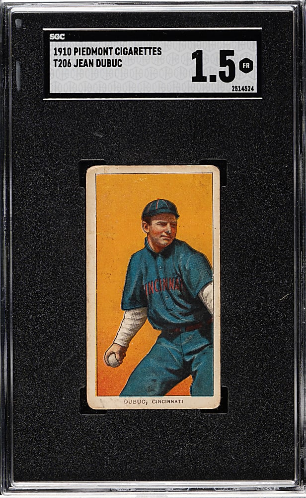 1909-1911 T206 White Border Jean Dubuc SGC FAIR 1.5