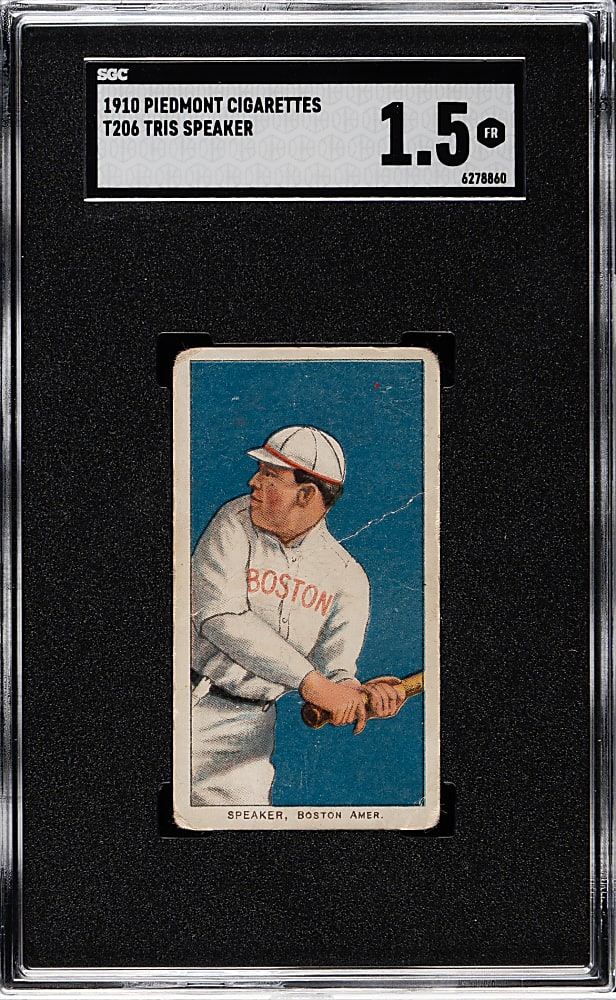 1909-1911 T206 White Border Tris Speaker Rookie SGC FAIR 1.5